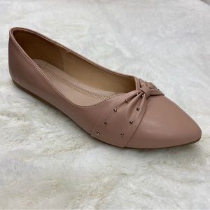 Nude Pink Pointy Flats